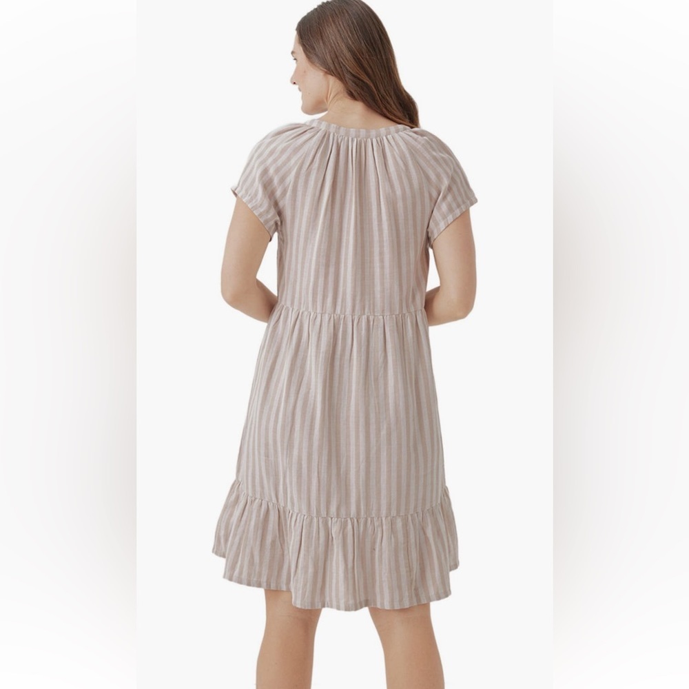 Pact Organic Coastal Double Gauze Throw-And-Go Dress Size Medium - Picture 3 of 6